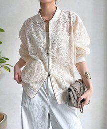 DouDou（ドゥドゥ）の「【WEB限定】チュールレースブルゾン（その他アウター）」