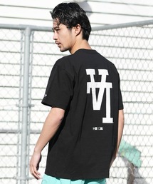 NEW ERA/ニューエラ 半袖 Tシャツ バックプリント コットン Upside Down ロサンゼルス・ドジャース