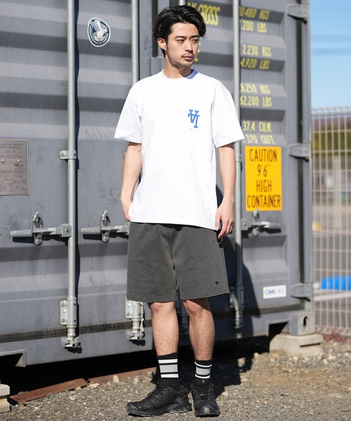 NEW ERA(ニューエラ)の「NEW ERA/ニューエラ 半袖 Tシャツ バックプリント コットン Upside Down ロサンゼルス・ドジャース(Tシャツ/カットソー・メンズ・ホワイト/ブラック・XL/XXL/M/L)」の5枚目の写真