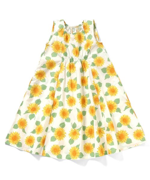 apres les cours(アプレレクール)の「【WEB限定】総柄プリントまいにちワンピース(ワンピース・キッズ・オレンジ/ネイビー/スカイブルー/ブラック/サックスブルー/ピンク/イエロー/ストライプ・100/120/110/90/80/140/130)」の1枚目の写真