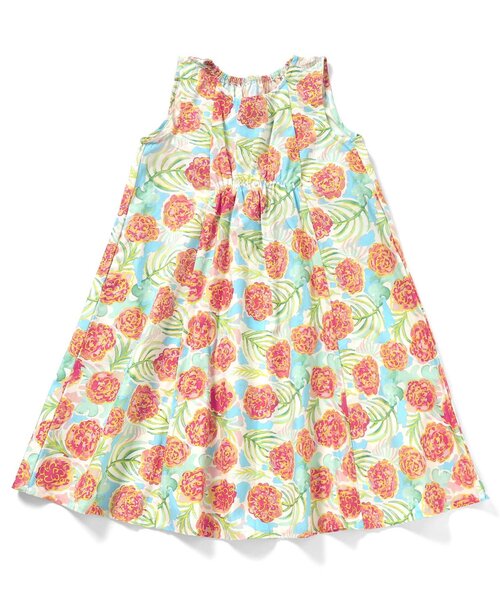 apres les cours(アプレレクール)の「【WEB限定】総柄プリントまいにちワンピース(ワンピース・キッズ・オレンジ/ネイビー/スカイブルー/ブラック/サックスブルー/ピンク/イエロー/ストライプ・100/120/110/90/80/140/130)」の7枚目の写真