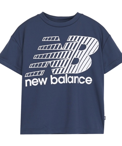 NEW BALANCE(ニューバランス)の「ニューバランス New Balance ビッグロゴショートスリーブシャツ(シャツ/ブラウス・キッズ・ネイビー/ブルー/オフホワイト/ブラック・130cm/140cm/150cm/160cm)」の4枚目の写真