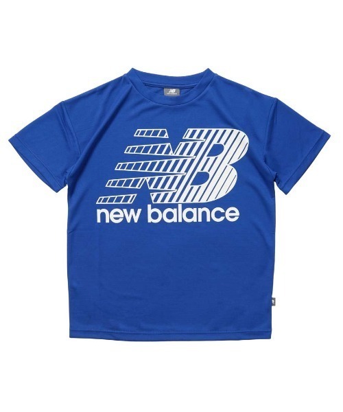 NEW BALANCE(ニューバランス)の「ニューバランス New Balance ビッグロゴショートスリーブシャツ(シャツ/ブラウス・キッズ・ネイビー/ブルー/オフホワイト/ブラック・130cm/140cm/150cm/160cm)」の1枚目の写真