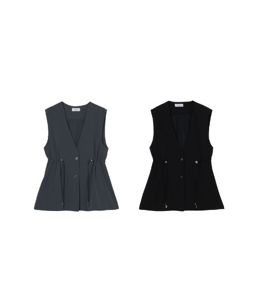 sahara（サハラ）の「Waist Draw String Vest/ウエストドローストリングベスト（ベスト・レディース・グレー/ブラック・FREE）」の22枚目の写真