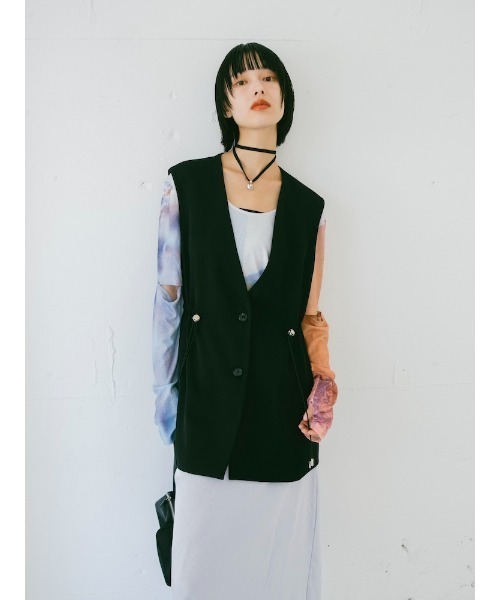 sahara（サハラ）の「Waist Draw String Vest/ウエストドローストリングベスト（ベスト・レディース・グレー/ブラック・FREE）」の10枚目の写真