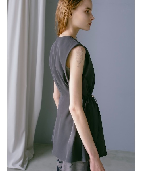 sahara（サハラ）の「Waist Draw String Vest/ウエストドローストリングベスト（ベスト・レディース・グレー/ブラック・FREE）」の17枚目の写真