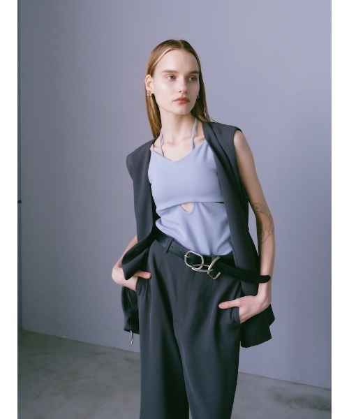 sahara（サハラ）の「Waist Draw String Vest/ウエストドローストリングベスト（ベスト・レディース・グレー/ブラック・FREE）」の18枚目の写真