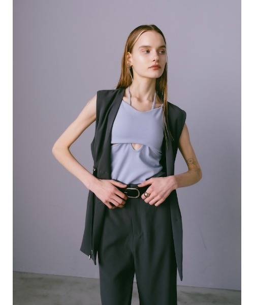sahara（サハラ）の「Waist Draw String Vest/ウエストドローストリングベスト（ベスト・レディース・グレー/ブラック・FREE）」の21枚目の写真
