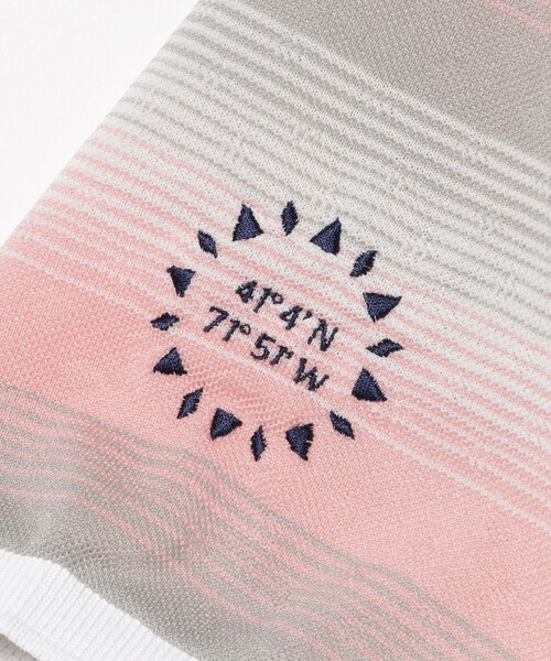 BEAMS GOLF(ビームスゴルフ)の「PURPLE LABEL / MONTAUK ボーダー シャツ(ポロシャツ・メンズ・ブルー/ピンク・SMALL/X-LARGE/LARGE/MEDIUM)」の6枚目の写真