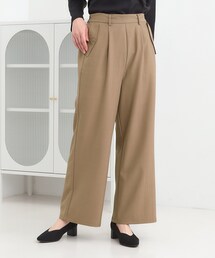 SHOO・LA・RUE | 【洗濯機可/S-LL】フラップポケットがアクセント ヘリンボーンワイドパンツ(その他パンツ)