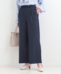 SHOO・LA・RUE | 【洗濯機可/S-LL】フラップポケットがアクセント ヘリンボーンワイドパンツ(その他パンツ)