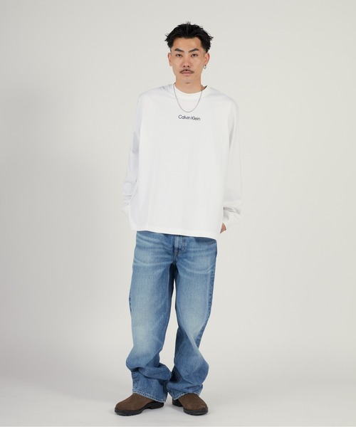 Calvin Klein（カルバン・クライン）の「Calvin Klein/カルバンクライン BAGGY HAPPER BLUE JEAN ブランドタグ バギーデニムパンツ 2026年春夏（デニムパンツ・メンズ・ライトブルー・32inch/30inch/28inch）」の13枚目の写真