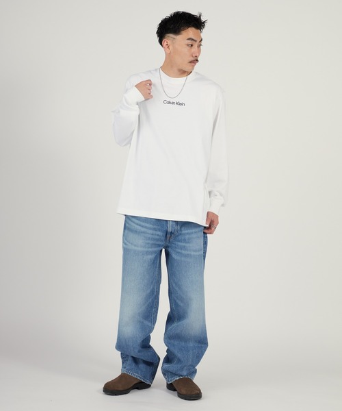 Calvin Klein（カルバン・クライン）の「Calvin Klein/カルバンクライン BAGGY HAPPER BLUE JEAN ブランドタグ バギーデニムパンツ 2026年春夏（デニムパンツ・メンズ・ライトブルー・32inch/30inch/28inch）」の11枚目の写真