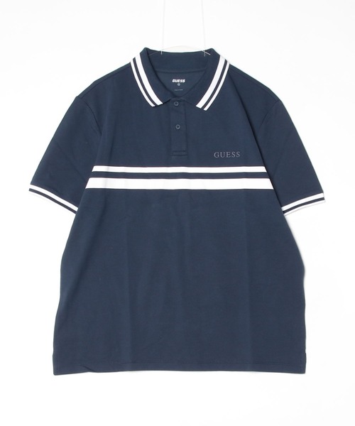 Guess（ゲス）の「SPIROS Polo（ポロシャツ・メンズ・ネイビー/ホワイト・X-LARGE/LARGE/MEDIUM/SMALL）」の2枚目の写真