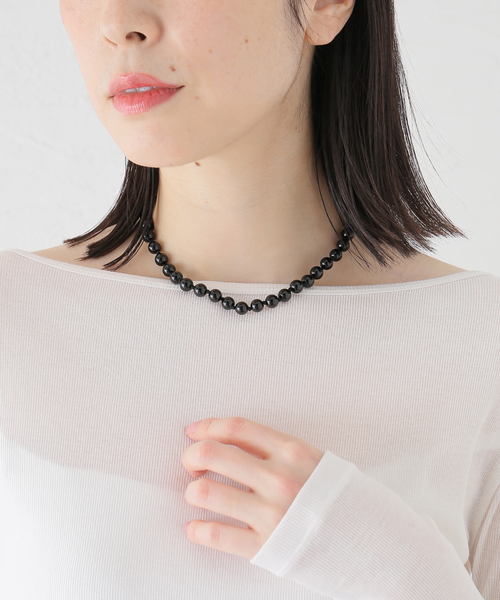 IENA（イエナ）の「EO/イオ ROUND STONE NECKLACE ネックレス BO26SS-56（ネックレス・レディース・ブラック・FREE）」の11枚目の写真