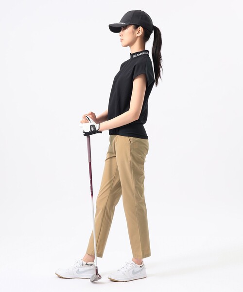 BEAMS GOLF(ビームスゴルフ)の「ORANGE LABEL / バックブラウス コンビ モックネックシャツ(スウェット・レディース・ホワイト/ブラック・S/L/M)」の7枚目の写真