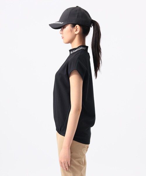 BEAMS GOLF(ビームスゴルフ)の「ORANGE LABEL / バックブラウス コンビ モックネックシャツ(スウェット・レディース・ホワイト/ブラック・S/L/M)」の9枚目の写真