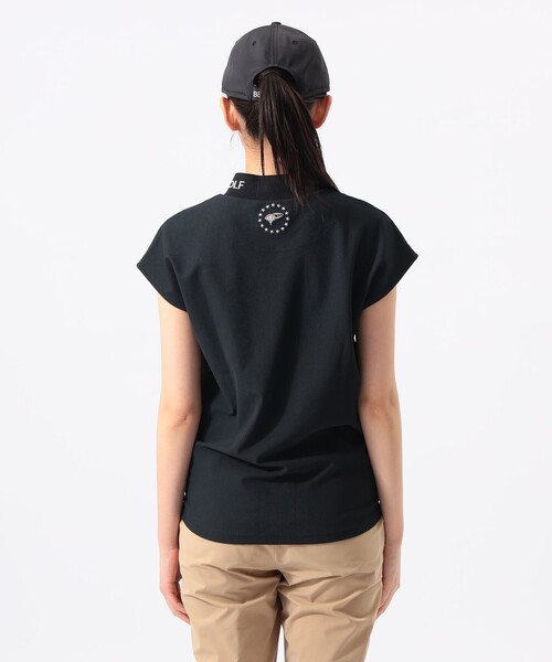 BEAMS GOLF(ビームスゴルフ)の「ORANGE LABEL / バックブラウス コンビ モックネックシャツ(スウェット・レディース・ホワイト/ブラック・S/L/M)」の11枚目の写真