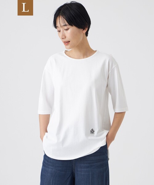 セール】【L】【ウォッシャブル】タイガーパッチコットンカットソー（T