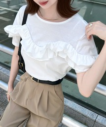 ラッフルティアードフリルTシャツ