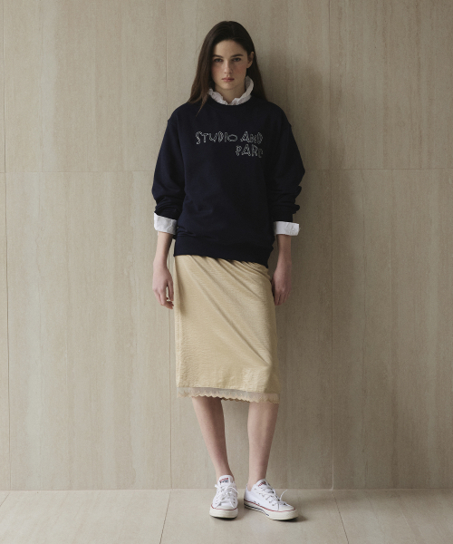STUDIO&PARC（スタジオアンドパルク）の「Stitch Sweatshirt_Navy（スウェット・レディース・ネイビー・1）」の3枚目の写真