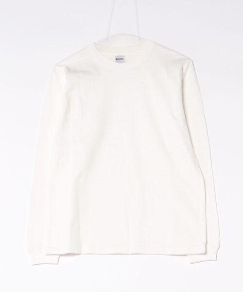LIFEMAX(ライフマックス)の「【LIFEMAX/ライフマックス】スラブ長袖Tシャツ/ロンT 長袖 素材感 ヴィンテージテイスト シンプル デイリー(Tシャツ/カットソー・メンズ・オフホワイト/ブラック/ネイビー・XX-LARGE/X-LARGE/MEDIUM/LARGE/SMALL)」の4枚目の写真