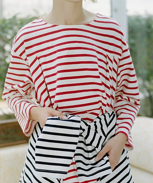 studio CLIP（スタディオクリップ）の「【SUNAOKUWAHARA】タックフレアプルオーバー（Tシャツ/カットソー・レディース・その他2/その他1/ブルー・FREE）」の9枚目の写真