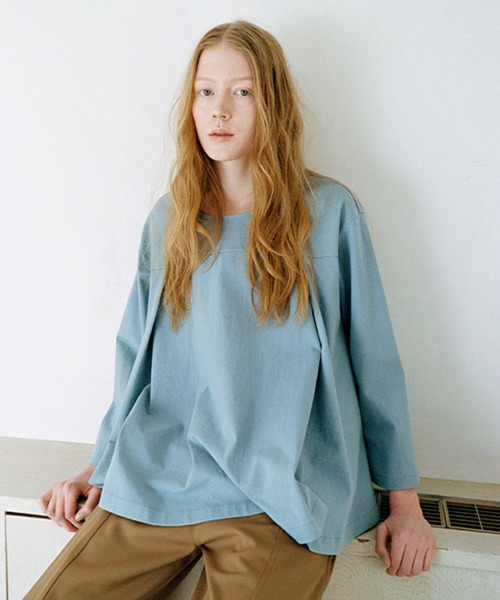 studio CLIP（スタディオクリップ）の「【SUNAOKUWAHARA】タックフレアプルオーバー（Tシャツ/カットソー・レディース・その他2/その他1/ブルー・FREE）」の13枚目の写真
