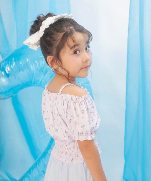 BRANSHES（ブランシェス）の「【水着 / SWIM】パフスリーブタンキニ（スイムグッズ・キッズ・ブルー/ブラック/ラベンダー・130/120/150/140/110/100/90）」の16枚目の写真