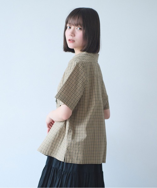 bulle de savon（ビュルデサボン）の「△超長綿70/1タイプライターブラウス（シャツ/ブラウス・レディース・ホワイト/ベージュ・FREE）」の20枚目の写真