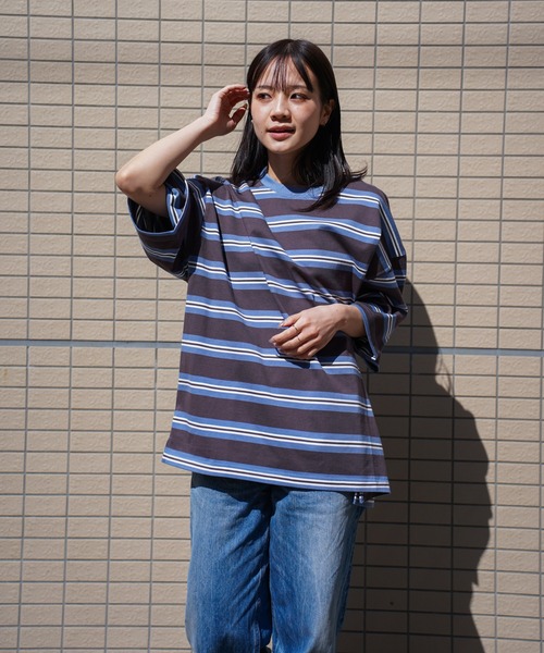 many men many mind(メニーメンメニーマインド)の「MANYMENMANYMINDS / マルチボーダー半袖Tシャツ(Tシャツ/カットソー・メンズ・グレー/チャコールグレー/ホワイト・LARGE/X-LARGE/MEDIUM)」の19枚目の写真