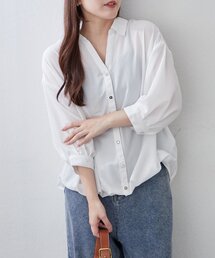【さらっとした肌触り】多種ボタンタケノコタックブラウス