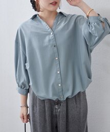 【さらっとした肌触り】多種ボタンタケノコタックブラウス
