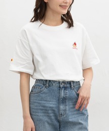 【UVカット】半袖モチーフ刺繍Tシャツ