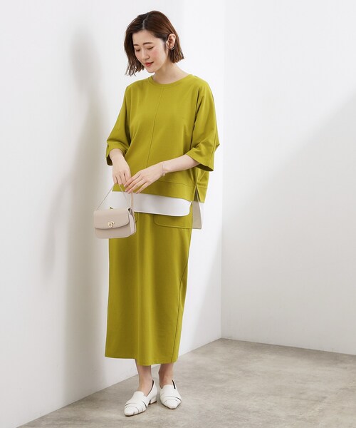 grove(グローブ)の「【時短コーデ】シルキーポンチレイヤード風セットアップ(セットアップ・レディース・ブラック/スモーキーグリーン系/グレー・01/02/03/04/05)」の15枚目の写真