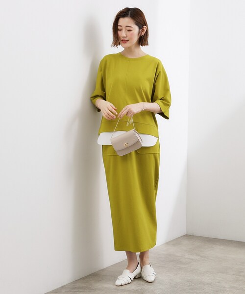 grove(グローブ)の「【時短コーデ】シルキーポンチレイヤード風セットアップ(セットアップ・レディース・ブラック/スモーキーグリーン系/グレー・01/02/03/04/05)」の16枚目の写真