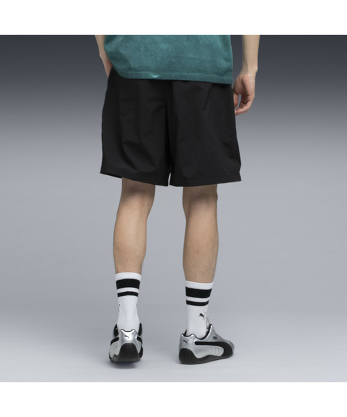 PUMA（プーマ）の「PUMA プーマ メンズ ムーズイン ネイチャー ウーブン ショーツ（その他パンツ・メンズ・ブラック×レッド・X-LARGE/XX-LARGE/SMALL/MEDIUM/LARGE）」の3枚目の写真