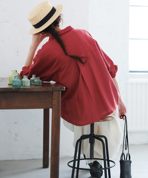 soulberry(ソウルベリー)の「私のパプリカシャツ(シャツ/ブラウス・レディース・レッド・M/5L/4L/3L/LL/L)」の3枚目の写真