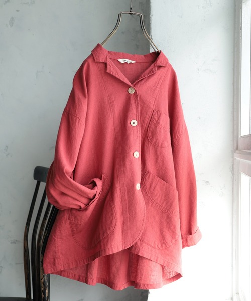 soulberry(ソウルベリー)の「私のパプリカシャツ(シャツ/ブラウス・レディース・レッド・M/5L/4L/3L/LL/L)」の5枚目の写真