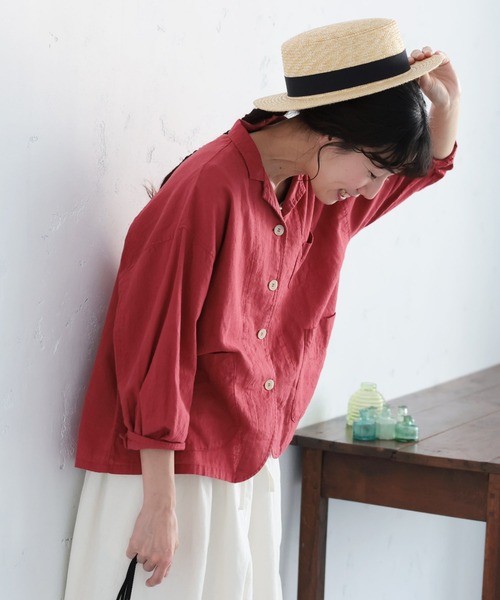 soulberry(ソウルベリー)の「私のパプリカシャツ(シャツ/ブラウス・レディース・レッド・M/5L/4L/3L/LL/L)」の6枚目の写真