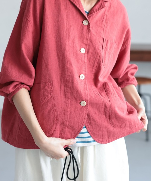 soulberry(ソウルベリー)の「私のパプリカシャツ(シャツ/ブラウス・レディース・レッド・M/5L/4L/3L/LL/L)」の16枚目の写真