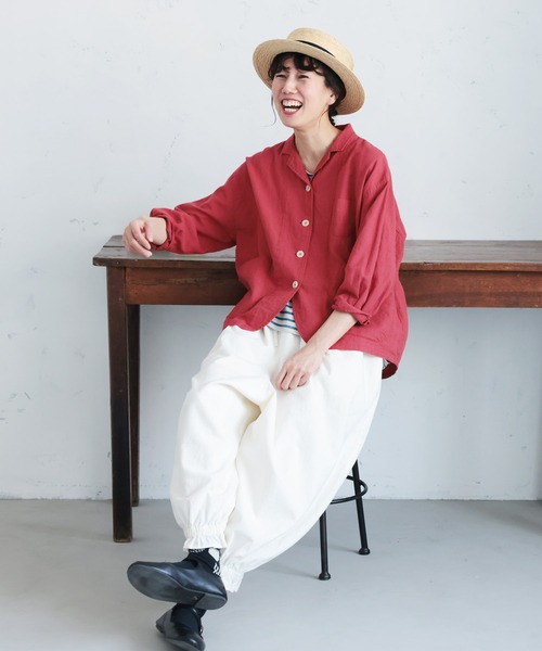 soulberry(ソウルベリー)の「私のパプリカシャツ(シャツ/ブラウス・レディース・レッド・M/5L/4L/3L/LL/L)」の19枚目の写真