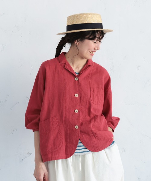 soulberry(ソウルベリー)の「私のパプリカシャツ(シャツ/ブラウス・レディース・レッド・M/5L/4L/3L/LL/L)」の7枚目の写真