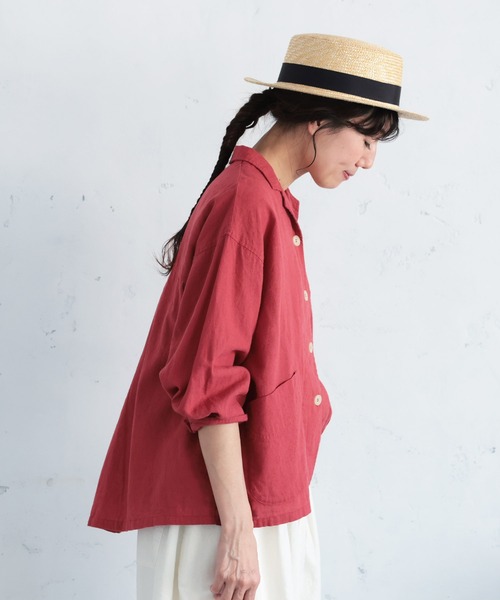 soulberry(ソウルベリー)の「私のパプリカシャツ(シャツ/ブラウス・レディース・レッド・M/5L/4L/3L/LL/L)」の8枚目の写真