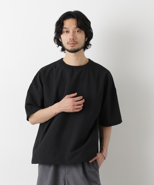 NANO universe(ナノユニバース)の「セオアルファ プルオーバーTシャツ 半袖(Tシャツ/カットソー・メンズ・ブラウン/グレー/ブラック・L/M/S)」の2枚目の写真