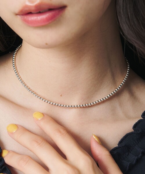 ERICKA NICOLAS BEGAY＞SHINY 3mmボール ネックレス/35cm（ネックレス