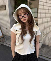 オブリ♡ アシメカッティングトップス♡ アシメントリーカットデザイントップス【大きいサイズ有