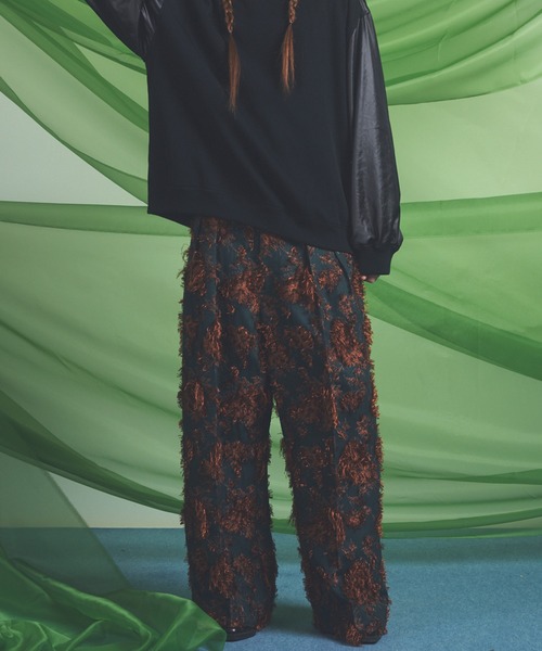 MAISON SPECIAL（メゾンスペシャル）の「《UNISEX》All-over Cut Jacquard Pattern Prime-Wide Two-tuck Pants/総柄カットジャガードプライムワイド2タックパンツ【MAISON SPECIAL/メゾンスペシャル】（その他パンツ・メンズ・サックスブルー/ブラック・2/1/0）」の10枚目の写真