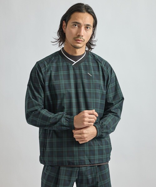 Saturdays Golf(サタデーズゴルフ)の「Seersucker Pullover(Tシャツ/カットソー・メンズ・ダークグリーン/ブラック・XL/M/L/S)」の2枚目の写真