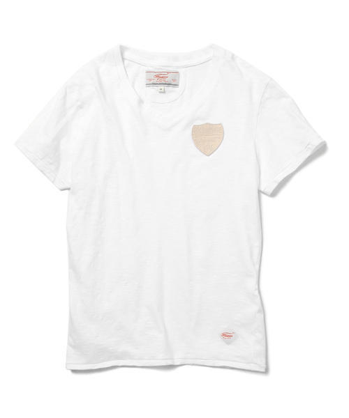 waimea(ワイメア)の「Waimea CLASSIC / ワッペン スラブVネックTシャツ(Tシャツ/カットソー・メンズ・ホワイト/ネイビー/ピンク・MEDIUM/LARGE/SMALL)」の16枚目の写真